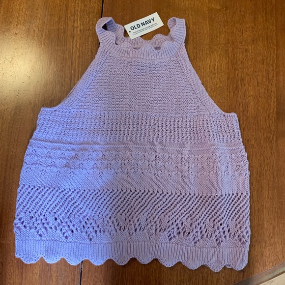 Old Navy lavender aura lace crochet tank NWT 8 - Picture 3 of 8